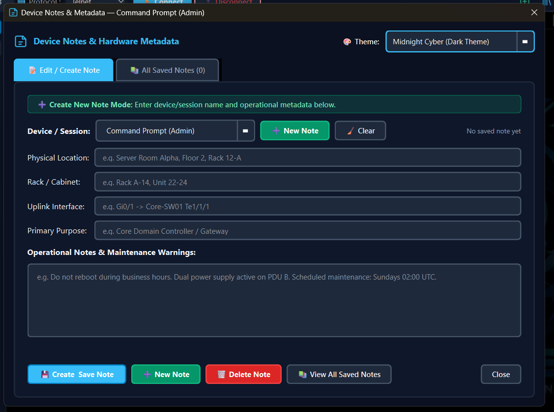Device Notes Interface